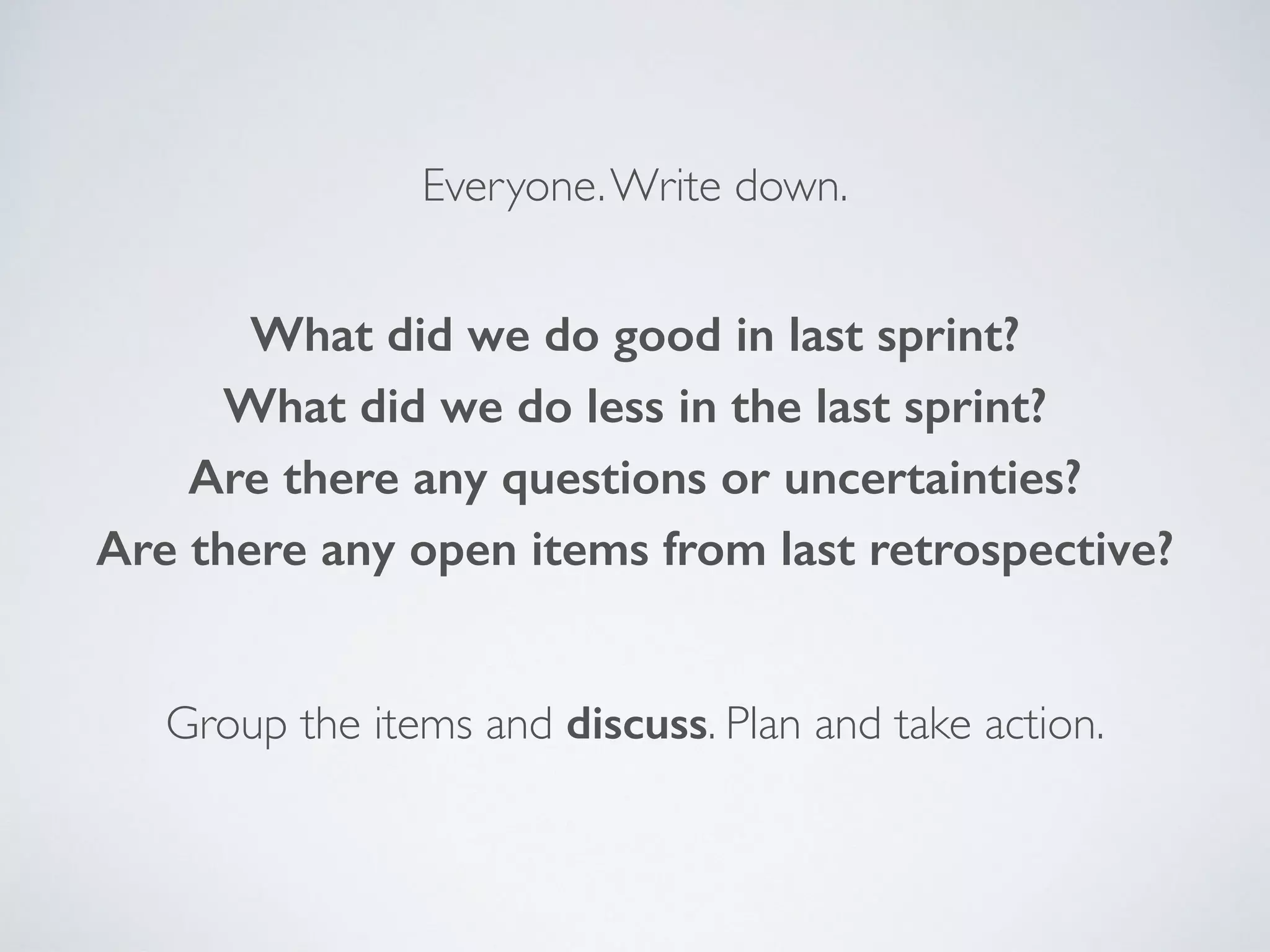VELOCITY
used by the product owner 
to make forecasts that help 
to prioritise items
 