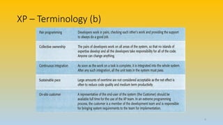 8
XP – Terminology (b)
 