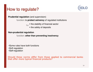 The regulation of microfinance