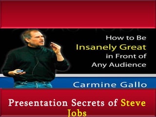 Presentation Secrets of  Steve Jobs 