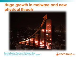 Huge growth in malware and new physical threats 