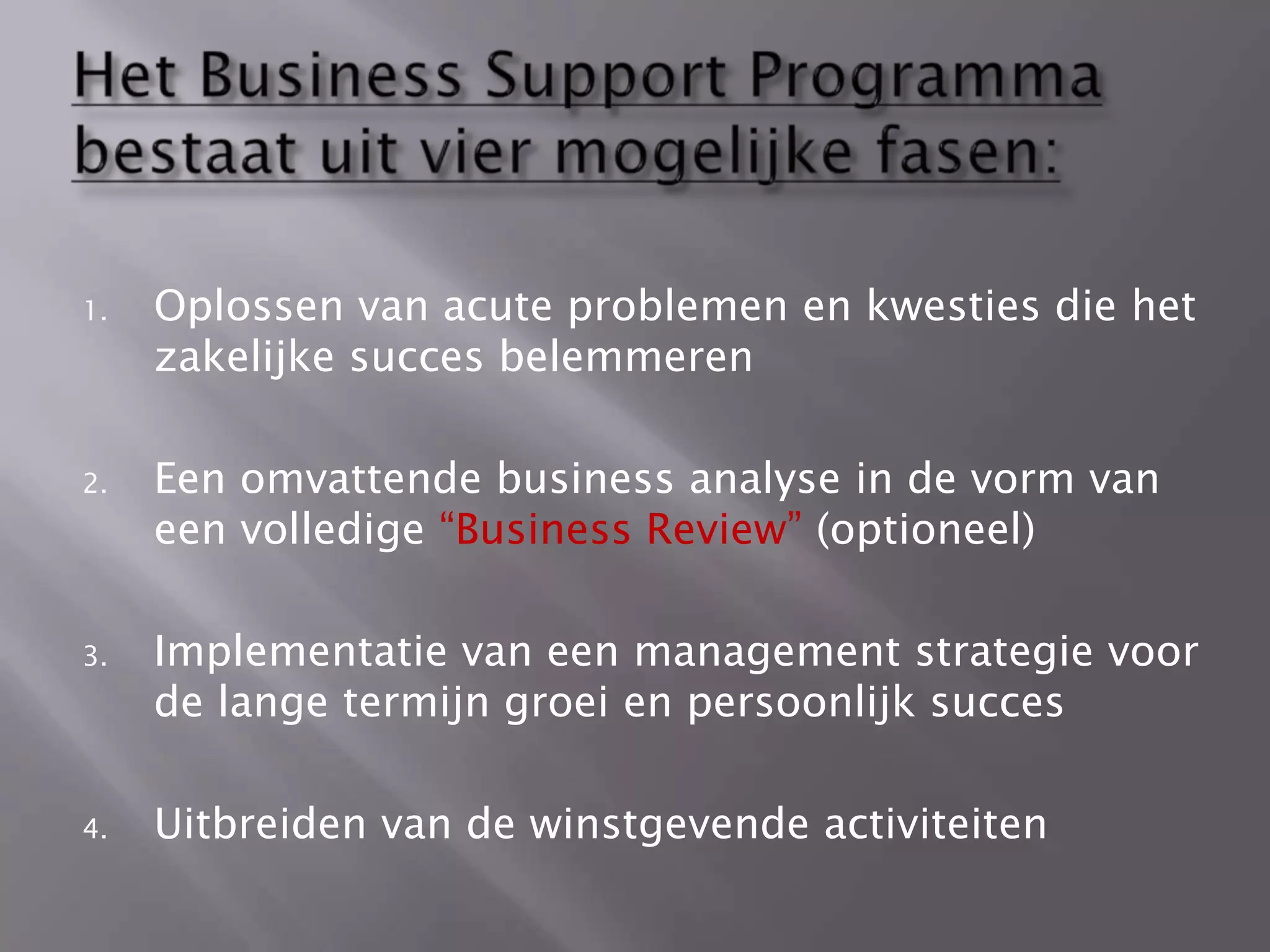 Presentation Segerius Consultancy