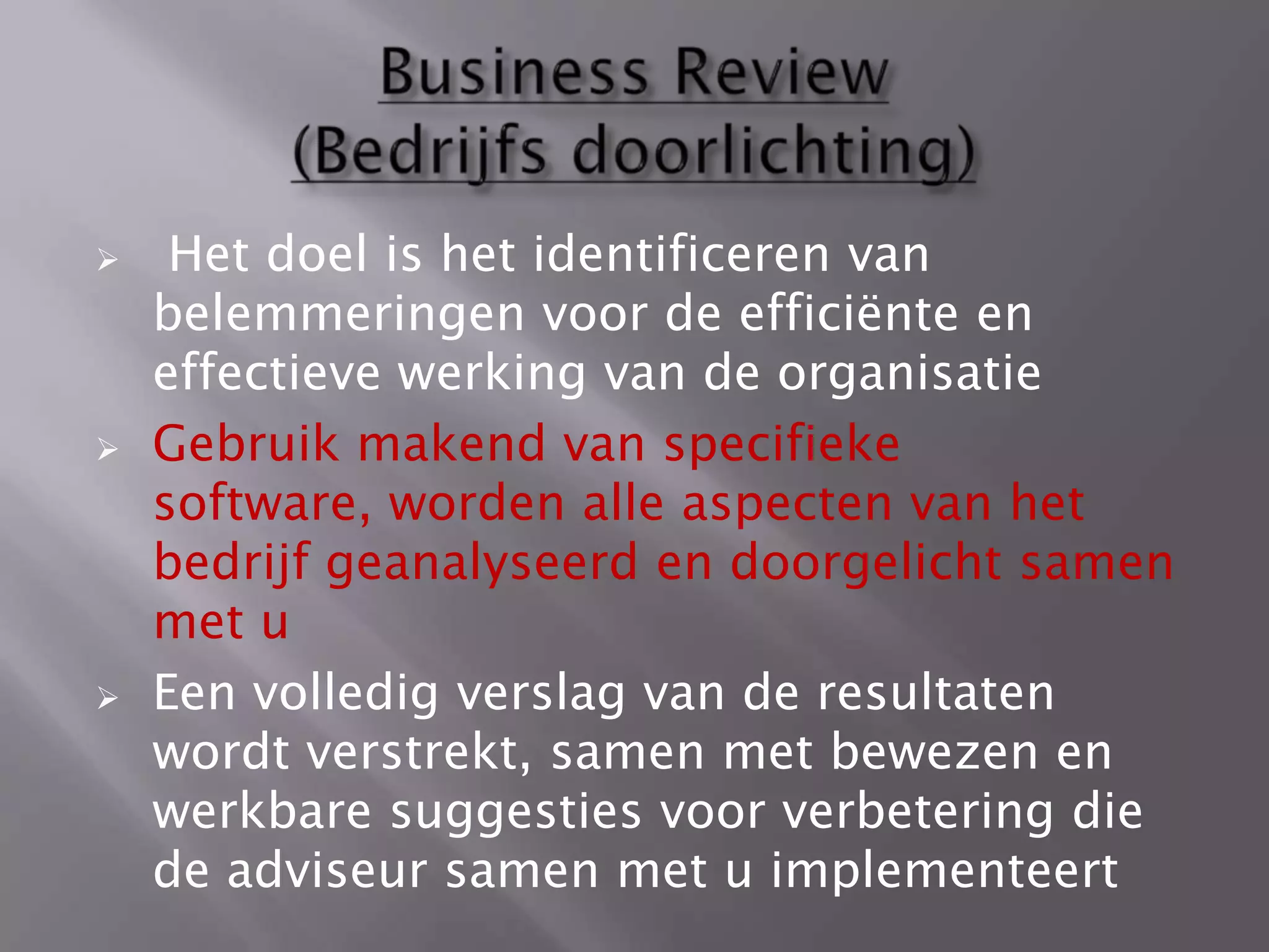 Presentation Segerius Consultancy