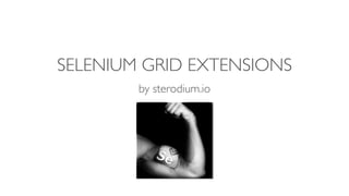 SELENIUM GRID EXTENSIONS
by sterodium.io