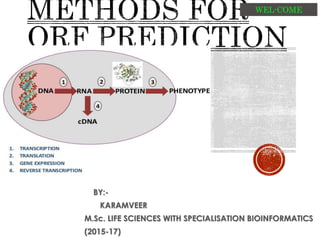 BY:-
BY:-
KARAMVEER
M.Sc. LIFE SCIENCES WITH SPECIALISATION BIOINFORMATICS
(2015-17)
WEL-COME
 