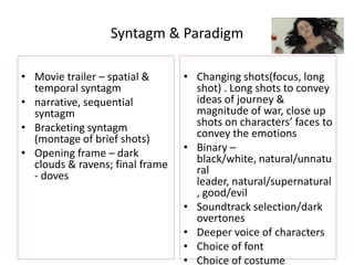 Syntagm Example Semiotics of Snow White & The Huntsman | PPTX