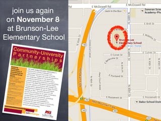 join us again 
on November 8 
at Brunson-Lee 
Elementary School 
