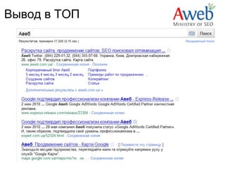 Вывод в ТОП
 