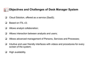Service Desk Manager English Presentation | PPT