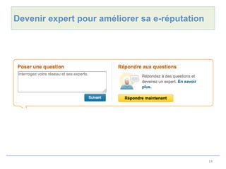 Devenir expert pour améliorer sa e-réputation




                                                14
 