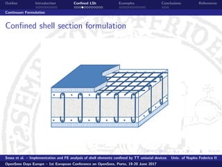 Continuum Shell Implementation and finite-element analysis of shell elements confined ...