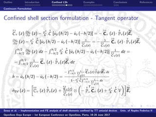 Formulation Operator Implementation and finite-element analysis of shell elements confined ...