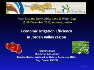 T6: Economic Irrigation Efficiency in Jordan Valley Region 