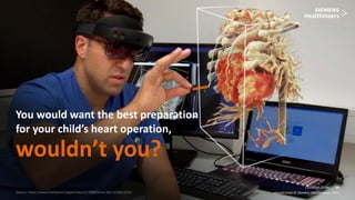 16
Frei verwendbar © Siemens Healthineers, 2021
Source: https://www.frontiersin.org/articles/10.3389/fcvm.2021.633611/full
Christoph Zindel
Unrestricted © Siemens Healthineers, 2021
16
You would want the best preparation
for your child’s heart operation,
wouldn’t you?
 