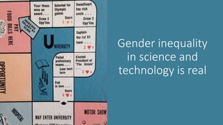 Gender inequality
in science and
technology is real
 
