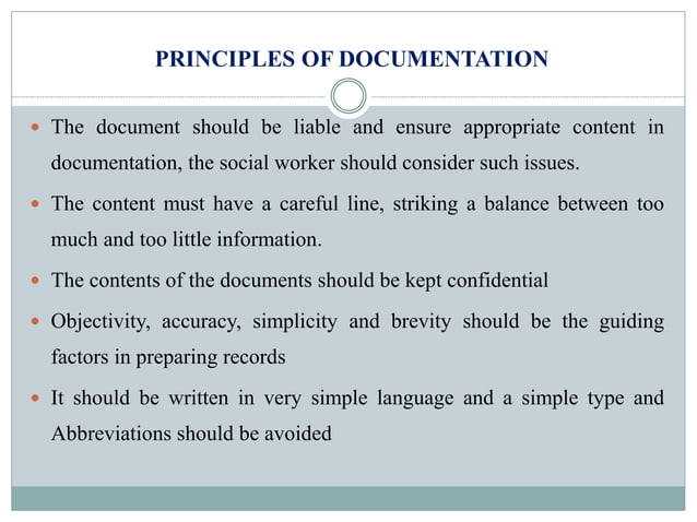 Importance Of Documentation Skills In Social Work | PPTX
