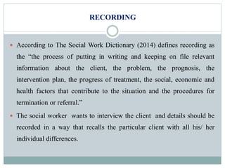 Importance Of Documentation Skills In Social Work | PPTX