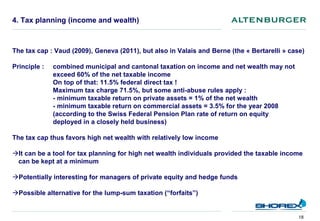 Taxation of Hedge Fund Managers in Switzerland | PDF