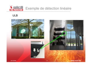 Exemple de détection linéaire
   ULB




05/10/2009                21             www.sicli.be
 