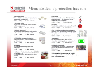 Mémento de ma protection incendie




05/10/2009               23             www.sicli.be
 