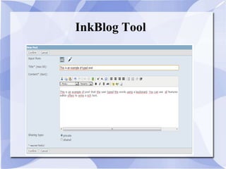 InkBlog Tool
 