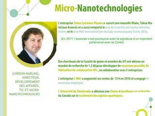 (En 2011, l’avancées’estpoursuivie avec la signature d’un important partenariat avec la Corée)