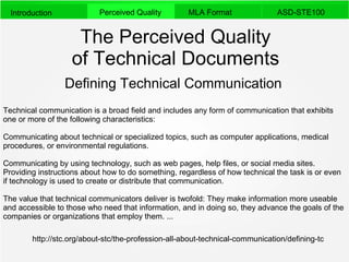 Quality and Standards in Technical Writing | PDF