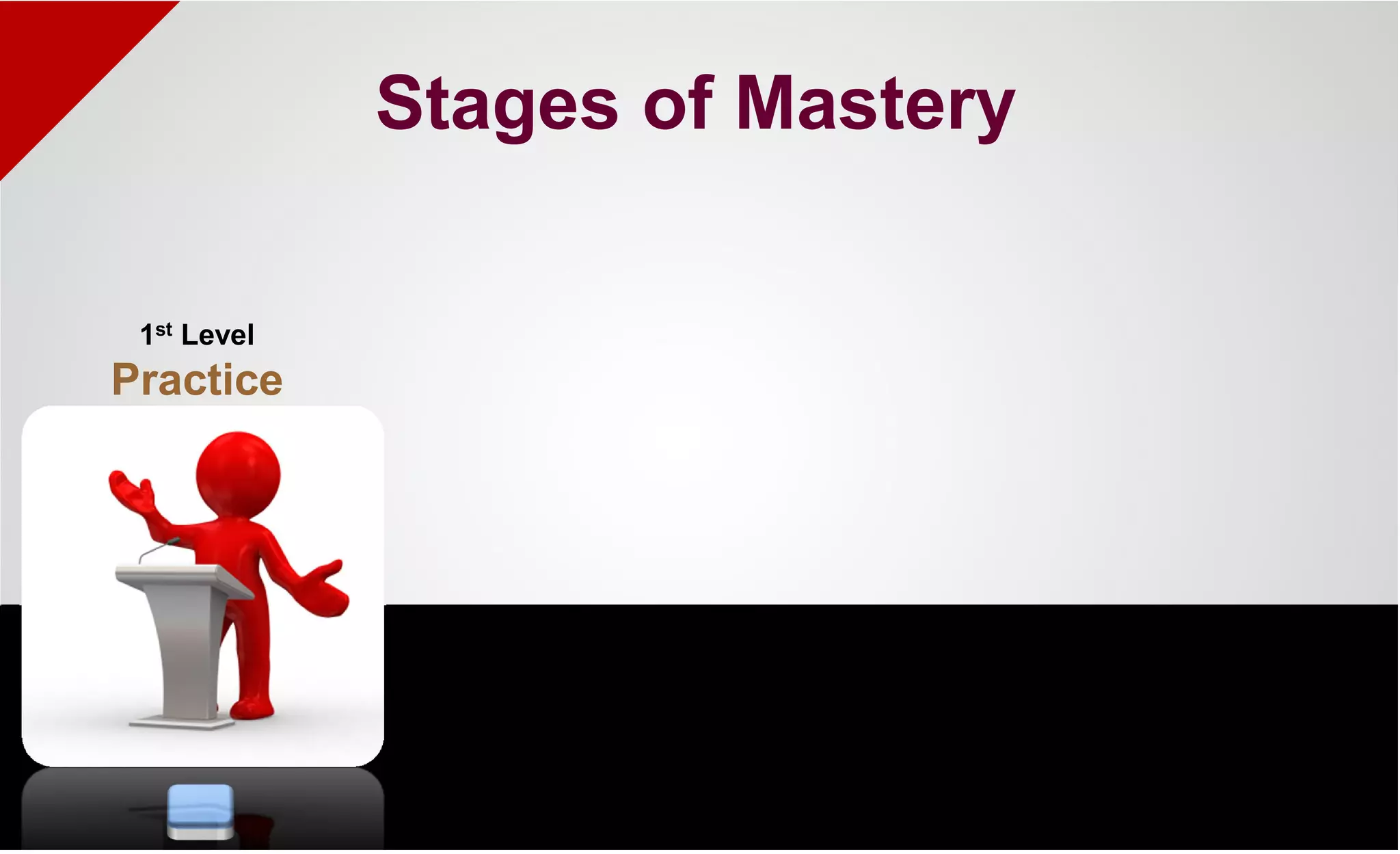 Stages of Mastery
1st Level
Practice
 