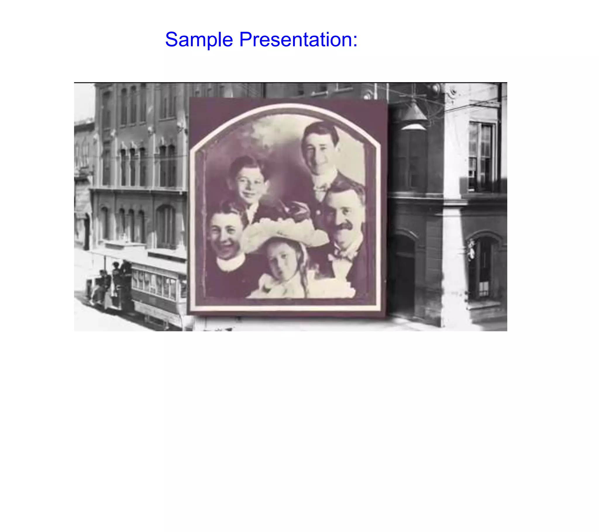 Sample Presentation: