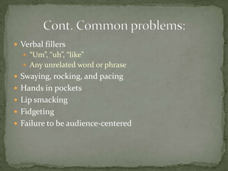 Uh Um Presentation skills | PPTX