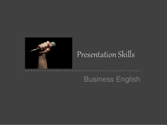 presentation skills business english