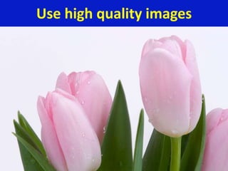 Use high quality images
 