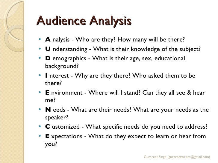 audience analysis in presentation skills