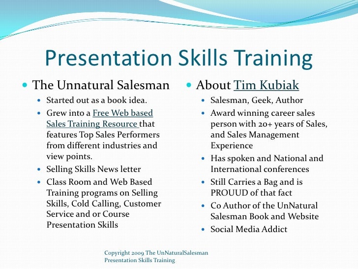 sales presentation training