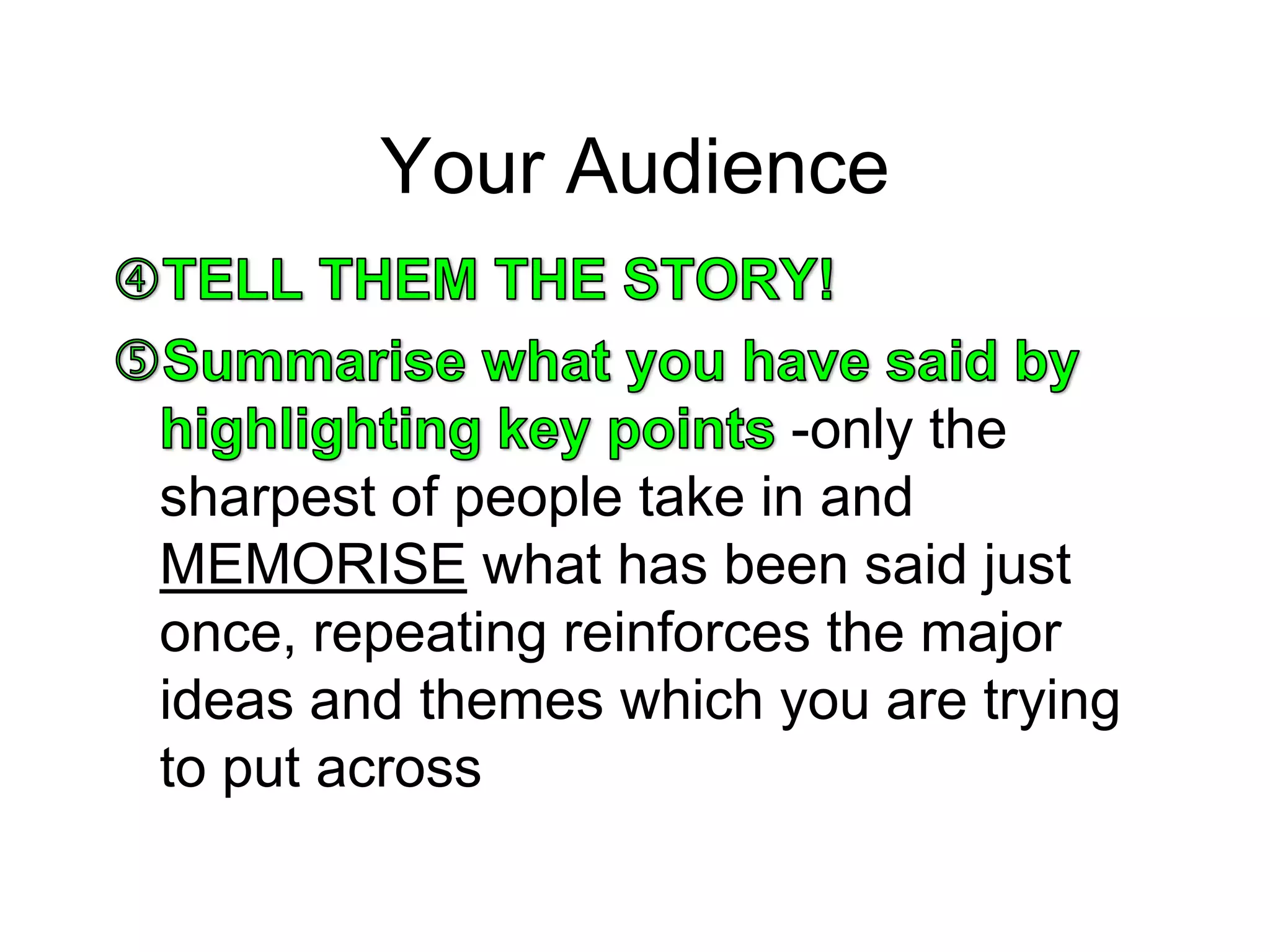 Tell them the context of your work