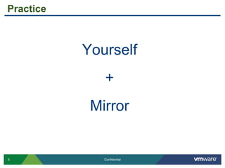 5 Confidential
Practice
Yourself
+
Mirror
 