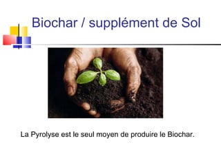 Biochar / supplément de Sol La Pyrolyse est le seul moyen de produire le Biochar. 