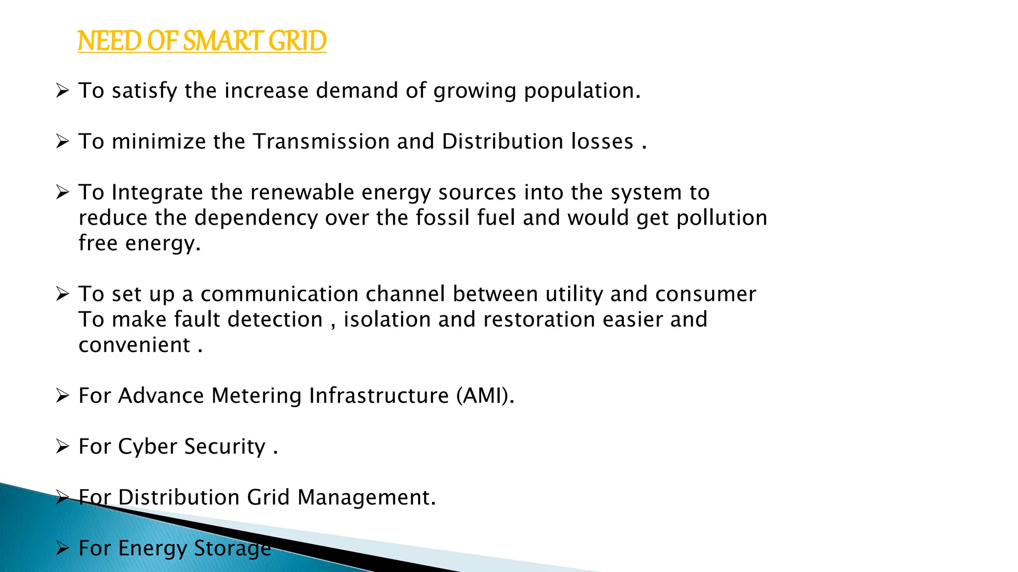 Smart grit ppt for btech final year seminar | PPTX