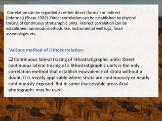 STRATIGRAPHIC CORRELATION | PPTX