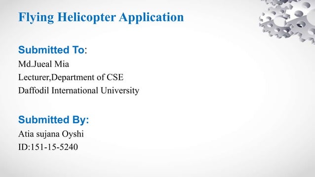 Android flying apps project presentation | PPT