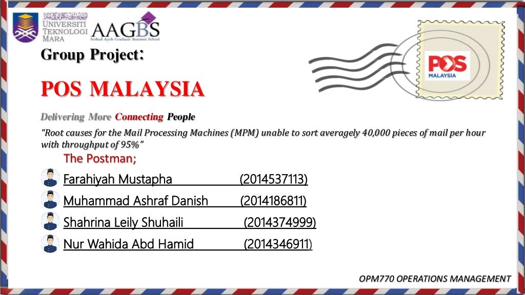 Pos Malaysia - Review on Operation Management