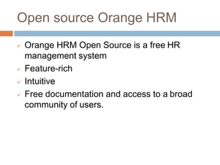 Orange HRM
