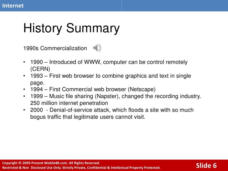 Internet History Present And Future