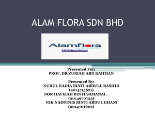 Alam flora environmental solutions sdn bhd