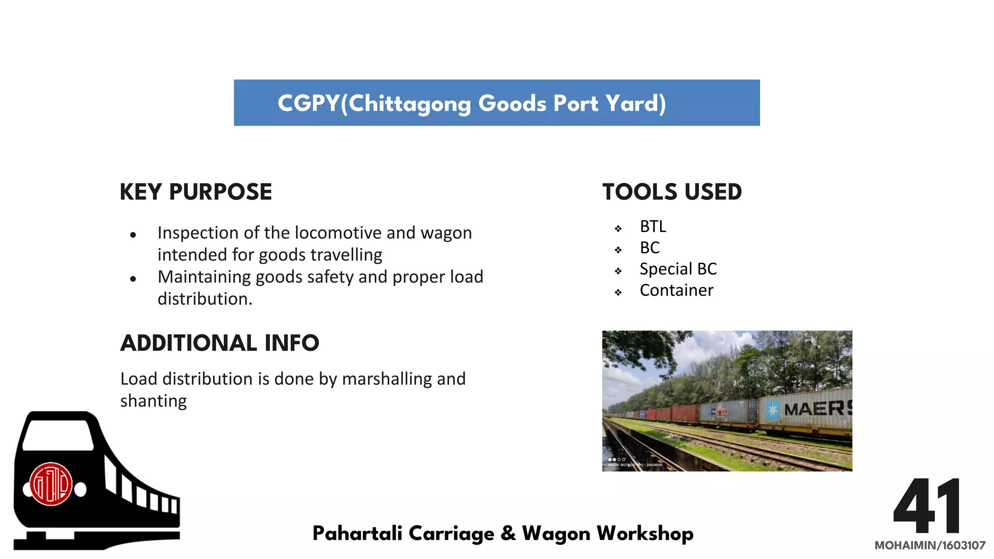 Bangladesh Railway Industrial Training (Pahartali Carriage and Wagon ...