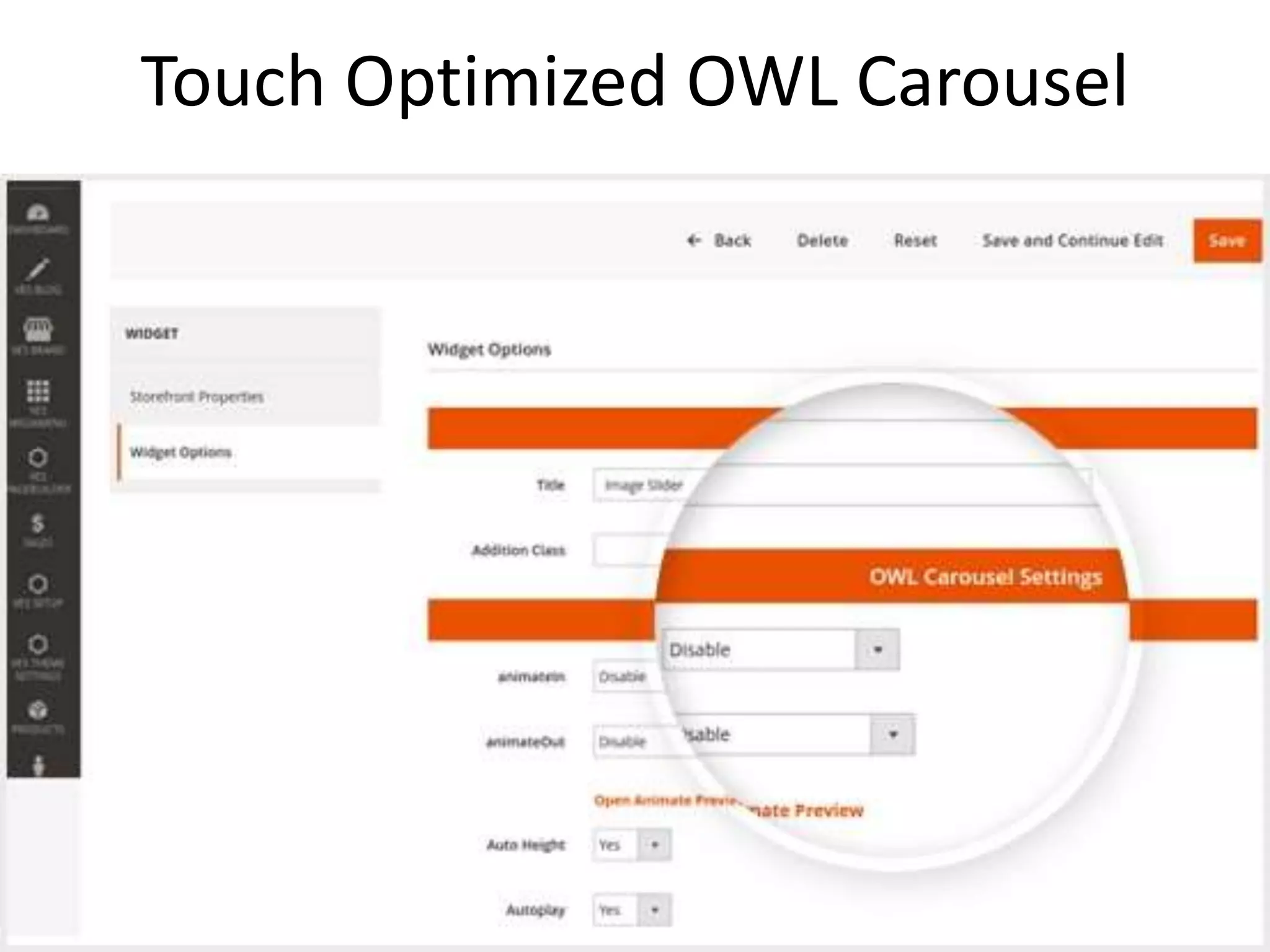 Touch Optimized OWL Carousel
 