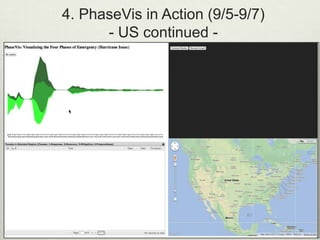 ISCRAM 2013, May 12-15 18
4. PhaseVis in Action (9/5-9/7)
- US continued -
 