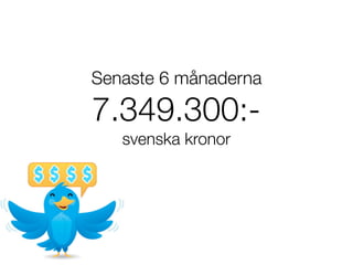 Senaste 6 m?naderna

7.349.300:-
   svenska kronor
 