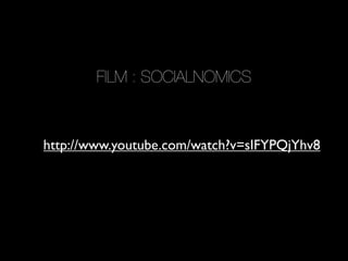 FILM : SOCIALNOMICS



http://www.youtube.com/watch?v=sIFYPQjYhv8
 