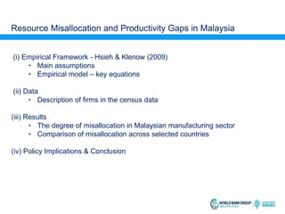 Misallocation Resource Misallocation and Productivity Gaps in Malaysia | PDF
